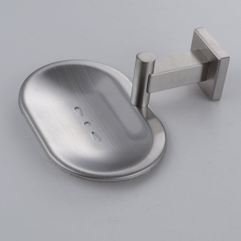 Leyden Bathroom Toilet Soap Dish, Silver Soap Holder for Shower Stainless Steel Wall Mount Brushed Nickel Finish Rustproof - Image 4